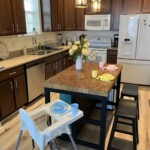 High chair and little kids dishes